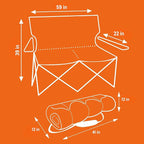 Kelty Loveseat Oversized 2-Person Heavy Duty Folding Camp Chair, Double Seat for Soccer Games, Tailgating, Beach Days (Regular Height/Bungee)
