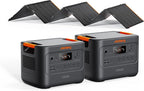 Jackery HomePower 3000 Portable Power Station(2-Pack) with 500X Solar Panels, 3600W (Surge 7200W) Output, 3072Wh LFP Solar Generator, Essential Backup for Home Use, Power Outage, Emergencies