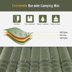 Elegear CumbreX Single Sleeping Pad for Camping, 4.7" Ultra-Thick Inflatable Camping Sleeping Pad with Built-in Foot Pump & Quick Inflation, Portable Camping Sleeping Mat for Backpacking Hiking Tent