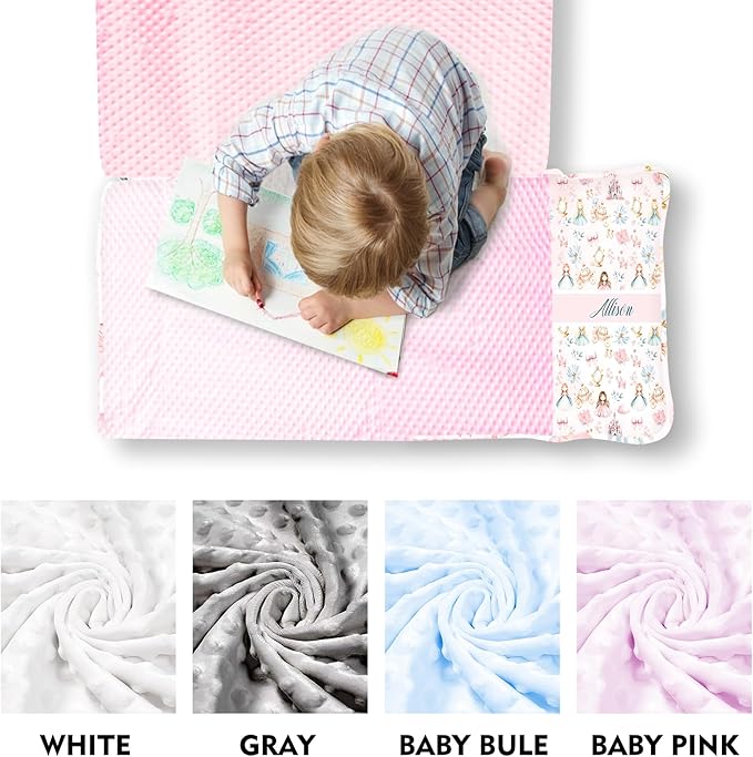 Personalized Toddler Nap Mat for Preschool, Custom Name Kids Sleeping Bag for Daycare, Kindergarten Roll Up Sleeping Mat with Removable Pillow and Soft Blanket, Fun Themes for Boys & Girls