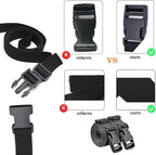 Nylon Strap with Buckle, Quick Release Short Adjustable Straps with Buckles, Securing Tie Down Straps for Backpacking, Compression Golf Bag, Camping Outdoor Activities 1" x 47" 6Pcs
