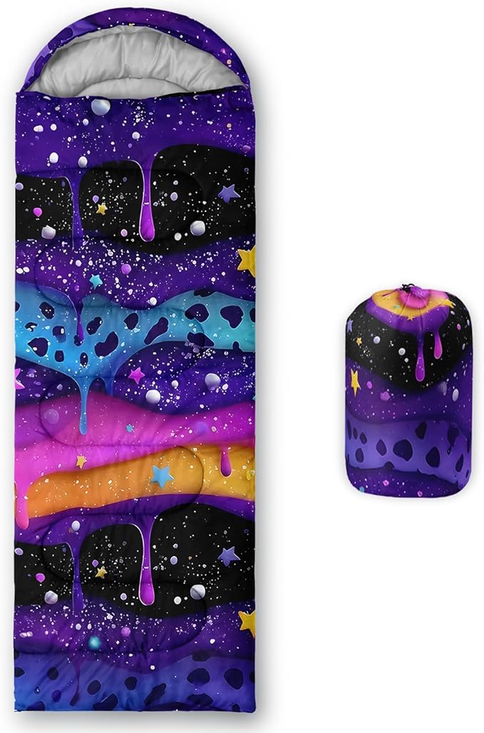 QOOMO Camping Sleeping Bags,3 Season Warm & Cool Weather,Lightweight,Waterproof Sleeping Bags for Adults & Kids,Traveling,and Outdoors,Camping Gear Equipment