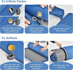 Giantex 4 Inch Self Inflating Camping Mat, Blue, Waterproof & Durable TPU Material, Portable & Lightweight Design
