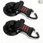 Heavy Duty Suction Cup Hooks (2-Pack) - Strong Suction Cups for Car Awning, RV & SUV Tent - Window Hooks for Camper Accessories, Car Camping Essentials & Home Use