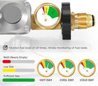 GasSaf 5FT 2 Stage Propane Regulator with Hose and Gauge for RV, Generators, Camp Stoves, Gas Grills, Heaters - Standard POL Connection Fits 5-100 lb Propane Tanks