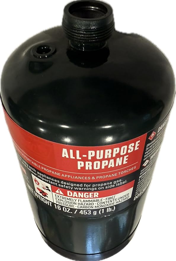 Propane Replacement Fuel Cylinders Camping- 16 Oz (12 Pack) Factory Pre-filled and Ready to Use