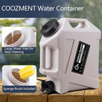 3.2 Gallon/5 Gallon Water Containers with Spigot, BPA Free Water Jug, Military Green Water Tank, Multifunction Water Storage Containers for Camping Outdoor Hiking,Emergency Stroage