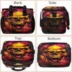 Gothic Skull Flame Soft Cooler Bag Insulated Lunch Box for Men & Women, Large Leakproof Lunch Bag Portable Beach Cooler for Work, Picnic, Road Trips,Fishing, Travel, Camping,A-9