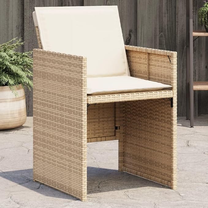 Patio Chair Beige, Cream White Patio Furniture Garden Furniture Camping Chair for Garden Deck