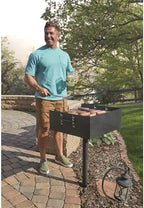 Guide Gear Heavy-Duty Park-Style Charcoal BBQ Grill for Camping, Outdoor Cooking, Backyard, Patio, Camp Grilling Barbecues, 15.5" x 15" x 8.25"h.