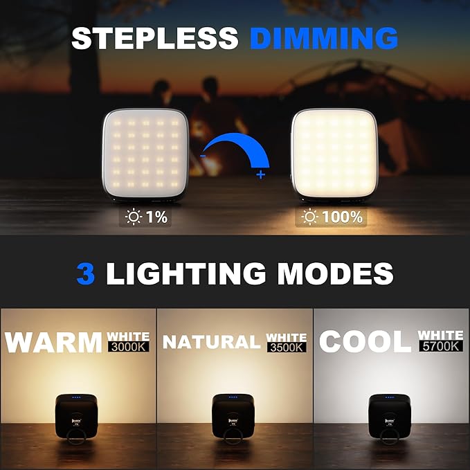 WUBEN F5 Camping Lantern 500LM Rechargeable Lantern, 5200mAh Portable LED Camping Light up to 500 Hours, IP64 Waterproof Camping Flashlight for Emergencies Power Outages Home Tent Hurricane Outdoor
