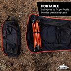 Cascade Mountain Tech Outdoor High Back Lightweight Camp Chair with Headrest and Carry Case - Black
