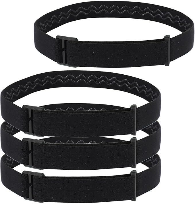 4pcs Elastic Headlamp Strap, Headlamp Band Replacement Head Lamp Comfort Belt Headlamp Headband Holder Headlamp Accessories Compatible with Black Diamond, Petzl, Princeton Tec, Fenix, Streamlight