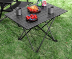 Folding Camping Table – Ultralight Aluminum Portable Table for Camping, Hiking, Backpacking, Picnic, Beach, BBQ – Compact Lightweight Collapsible Travel Side Table for Outdoor, RV, (1)