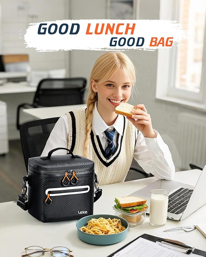 Soft-Sided Cooler Bag, 8/16 Can Insulated Lunch Box, Waterproof, Leak-Proof, Portable Lunch Bag for Work, Beach, Drink, Travel, Camping, Picnic, Gift
