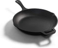 Commercial CHEF 10-Inch Cast Iron Sauté Skillet, Pre-Seasoned Cast Iron, Integrated Hanging Hole in Handle, Works on All Cooktops Including Induction, Outdoor Skillet for Campfires or Grills, CHFL10