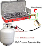 MENSI 1/4" Quick Disconnect Propane Elbow Adapter Fitting Compatible for Stansport, Camp Chef Mountaineer,Eureka Gonzo (Elbow) 𝙉𝙊𝙏 𝙛𝙤𝙧 𝘾𝙊𝙇𝙀𝙈𝘼𝙉