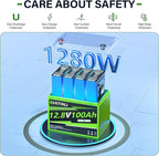 2 Pack 12V 100Ah BCI Group 24 LiFePO4 Battery, Built in 100A BMS, Max. 15000 Deep Cycle Lithium Battery for RV, Trolling Motor, Camping, Marine, Solar, Home Energy Storage