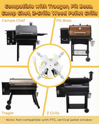 JZW-Shop Upgraded Induction Fan Replacement for Traeger, Pit Boss, Camp Chef Wood Pellet Grills, Sam's Club/Z Grills Pellet Grills, Grill Replacement Parts, AC120V 60Hz, Silver, IFRP01