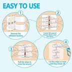 Wound Closure Strips - 4 Pcs Butterfly Bandaids Extra Large Emergency Laceration Closures Kits Bandages for Big Wound Care, Hospital Grade Rapid Skin Closure for Home, Outdoor