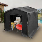 Outdoor Storage Shelter Shed, 8' x 8' Heavy Duty Portable Utility Shed Storage Shelter with Roll-Up Door, Large Steel Frame Garage Garden Shed for Backyard, Patio Lawn