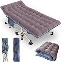 79" L x 32" W x 18" H Camping Cot with Comfortable Mattress for Adults Oversize XXL Cots for Sleeping Camping Bed Folding Cot Heavy Duty with Carry Bag for Home Outdoor Travel