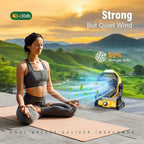 10400mAh Solar Fan with LED Lantern, Camping Fan with 7W Solar Panel, Rechargeable Solar Powered for Outside, Quiet Battery Operated Tent for Picnic, Barbecue, Fishing, Travel