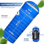 Down Sleeping Bag for Adults, 600 Fill Power, Ultralight & Compact with Compression Sack for Backpacking, Camping, Hiking