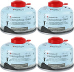 KOMAN Isobutane Fuel Canister 100 Gram Camping Stove Fuel Butane Propane Blend Camping Fuel Gas Canister Butane Fuel Canister Backpacking Stove Fuel (4 Pack)
