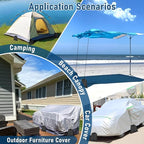 2 Pack Beach Canopy Wind Assist, Beach Shade Accessories, No Wind Sun Canopy Assist kit, Provide Shade in Breezes/No Wind Form Tent-Like Shape Shade (2 Bags + 3 Clamps)