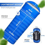 Down Sleeping Bag for Adults, 600 Fill Power, Ultralight & Compact with Compression Sack for Backpacking, Camping, Hiking
