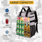 Tactical Backpack Cooler,Lunch Backpack for Men Adults Work with Handle，Soft Cooler Backpack Insulated Waterproof Leak Proof