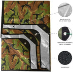 Arcturus Insulated Tarp, Reusable Heavy Duty Thermal Survival Blanket – 60x82in, Reflects 90% Body Heat, Waterproof, Windproof, 3-Layer Design, Reinforced Grommets, Woodland Camo
