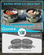Gonex AeroFlame Dual Burner 20,000 BTUs Propane Camping Stove with Precision Flame Control & Removable Pot Stands, Portable Folding Camp Stove for Camping, Hiking, Patio, BBQ(Army Green)