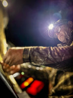 CYCLOPS 210 Lumen Headlamp, Tactical Durable Lightweight Compact Adjustable Stretch Headband Bright 3 Color LED Headlight, AAA Batteries Included, Pack of 2