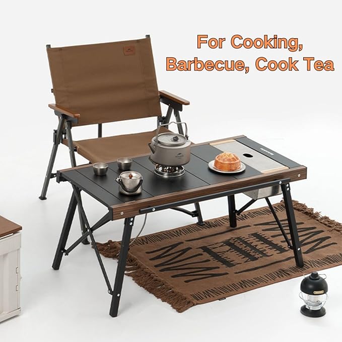 Naturehike Folding IGT Camping Table, Portable IGT Table with Carry Bag, IGT Cook System, Camping Kitchen, Foldable Picnic Table for Outdoor Camp Picnic Car RV Trip Patio Backyard BBQ