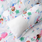 Bunnikins & Clover Toddler Nap Mat with Removable Pillow, Nap Mats for Preschool, Easy Clean Toddler Nap Pad for Kindergarten, Kids Sleeping Bag for Travel Camping