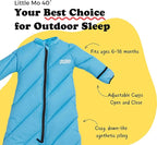 Morrison Outdoors Little Mo 40° Baby Sleeping Bag (6-18 Months) The Camping Sleeping Bag for Babies and Toddlers with Adjustable Open-and-Close Cuffs and Thick, Lofty Insulation.