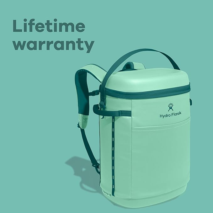 Hydro Flask Carryout Cooler Backpack - Insulated Portable Soft Cooler - 20 L Capacity in Mermaid Green