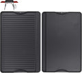 24" X 16" Reversible Cast Iron Griddle for Camp Chef, Flat Top Plate for Gas/Stove/Charcoal/Propane Grill, Universal 4 Burner Stove Top Griddle for Outdoor Cooking & Camping Accessories