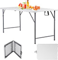 ZenStyle 6 ft Folding Table - 71"x27" Rectangular Portable Plastic Table for Indoor, Outdoor, Camping, Parties & Events | Lightweight Multi-Purpose Utility & Dining Table