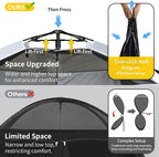 EighteenTek® Shower Tent Camping, 2-Room Portable Changing Room, Outdoor Shower Enclosure, Pop Up Privacy Tent Shelter with Floor & Doors, Waterproof & Lightweight, Camping Toilet Bathroom