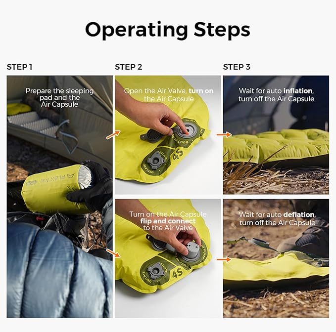 FLEXTAILGEAR Portable Sleeping Pad with Electric Air Pump, 9.4 R-Value Self Inflating Sleeping Pad, Ultralight Air Mattress for Camping, Backpacking, Hiking, Travel