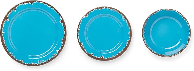 Fox Run Melamine Dinnerware Set, Multicolor, 12 Piece