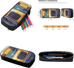 School Bus School Backpack for Boys 6-8 Kindergarten Book Bag with Lunch Box and Pencil Pouch Casual Daypack Laptop Backpacks Camping Travel Outdoor Kids Shoulder Bag