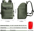 Cooler Backpack Insulated Leak Proof 33 Cans, Waterproof Hiking Backpack Cooler Soft Cooler Bag Lunch Backpack for Picnic Camping, Green