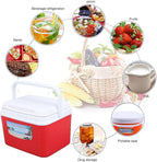 SIXRUN 5L Portable Cooler Box, Multifunctional Keeps Food Freshness and Drink Cool Insulated for Travel Camping Fishing and Outdoor Activities