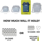 CORE Magnetic Leak Proof Soft Cooler with Waterproof Zipper | Insulated Bag Portable Ice Chest Box | Best Soft Cooler for Food & Beverages for Tailgating, Car Camping, Travel, and Family Beach Picnics