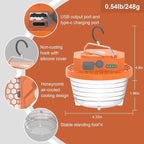 Rechargeable Camping Light , Cute Pine Cones Camping Lights Set for Kids, 1200LM，4800mAh Rechargeable Led Lantern with 4 Modes, Portable Camping Light for Tent,Lightweight Tent Lamp(Orange)