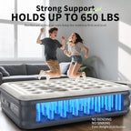 InnoTruth Air Mattress Queen with Built in Pump, Inflatable Mattress Blow up Mattress, Family Choice Award Winner, 18" Colchones Inflables Foldable Air Bed for Guest & Home, Ideal for Camping, 650lbs